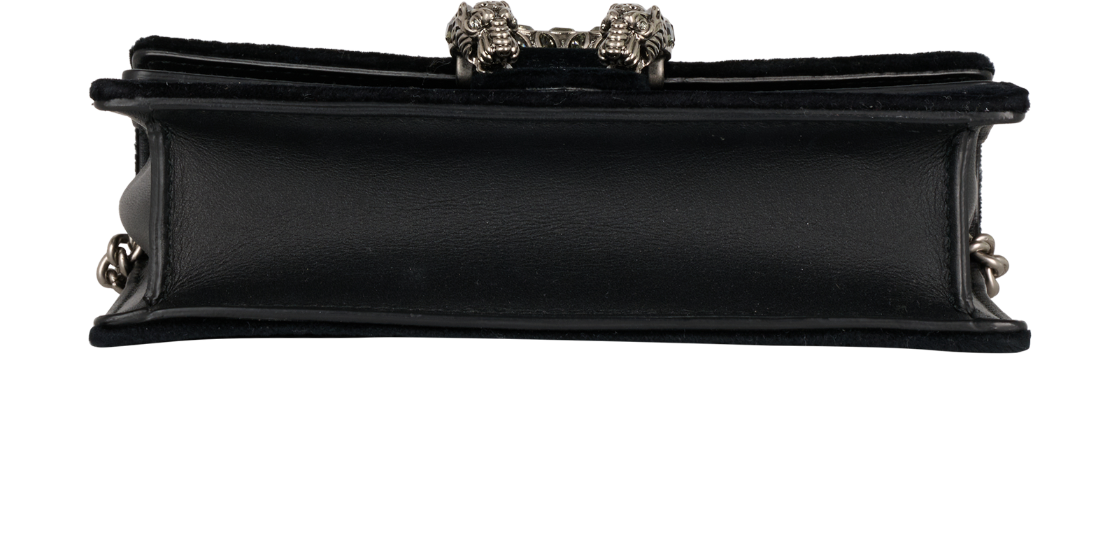 Supermini Dionysus, &pound;510, Handbags, Black, Velvet, Top view